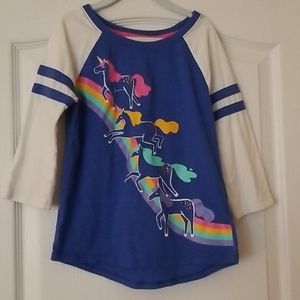 Cat & jack unicorn half sleeve jersey girls tshirt